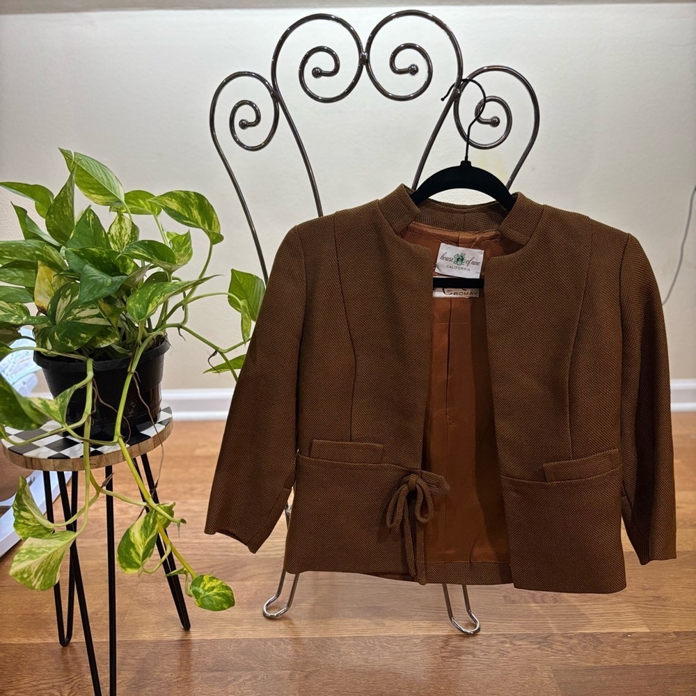 Vintage 1960s House of Nine x Mara by Romay Camel Blazer – XS/Small - Picture 2 of 12